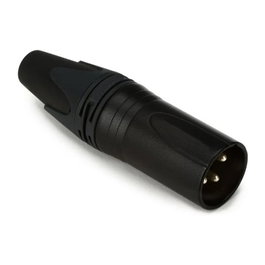 Equip Conector XLR Macho 3-Polig Derecho 147930, Negro, Contactos Oro, CE, RoHS, Metal y Plástico, Para Cable