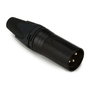 Equip Conector XLR Macho 3-Polig Derecho 147930, Negro, Contactos Oro, CE, RoHS, Metal y Plástico, Para Cable