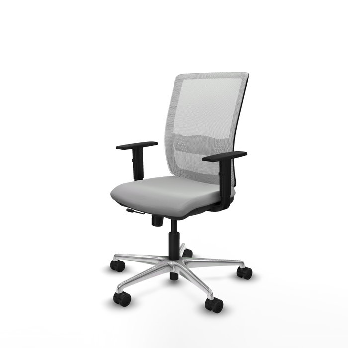 PIQUERAS Y CRESPO Silla de oficina Haches Gris claro y Blanco PIQUERAS Y CRESPO Silla de oficina Haches Gris claro y Blanco