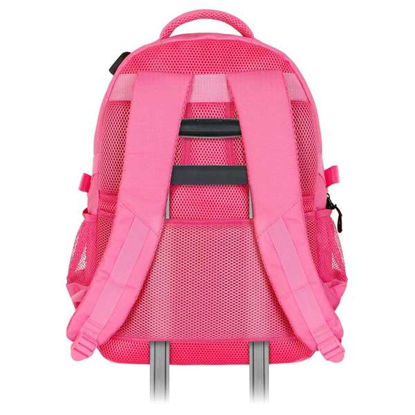 Karactermania Barbie Run. Plus Fan Varsity Mochila Escolar Rosa 44x34x21 cm con Puerto USB y Compartimentos Múltiples