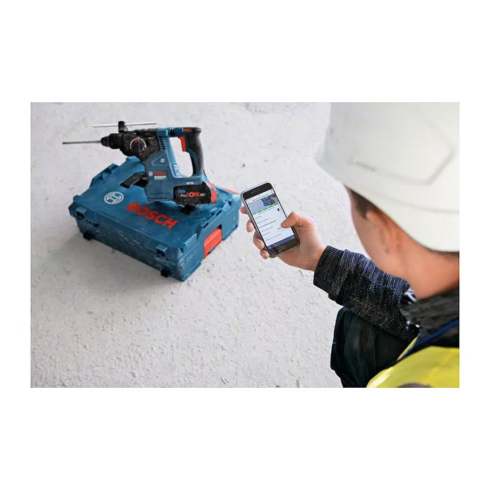 Bosch GBH 18V-24 C - Rotomartillo percutor SDS Plus 18V (sin batería), motor sin escobillas, energía de impacto 2.4 J, capacidad en hormigón 24 mm, 980 RPM