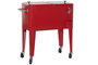DKD Home Decor Nevera de Acero y PP 56 Litros Rojo