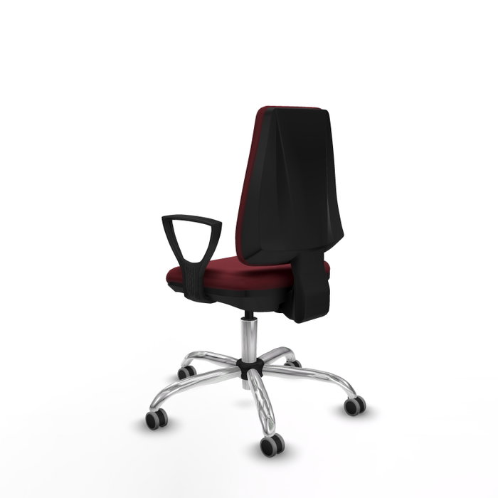 PIQUERAS Y CRESPO Silla de oficina Elche Granate con brazos fijos PIQUERAS Y CRESPO Silla de oficina Elche Granate con brazos fijos