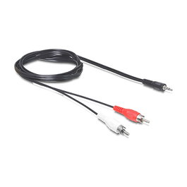 DeLOCK Cable Audio 3.5 mm Macho a 2x RCA Macho 1.5 m Negro 84000