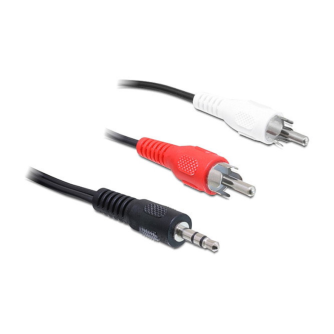 DeLOCK Cable Audio 3.5 mm Macho a 2x RCA Macho 1.5 m Negro 84000