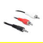DeLOCK Cable Audio 3.5 mm Macho a 2x RCA Macho 1.5 m Negro 84000
