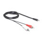 DeLOCK Cable de Audio 3,5 mm a 2 x RCA, 1,5 m