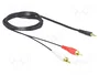 DeLOCK Cable de Audio 3,5 mm a 2 x RCA, 1,5 m