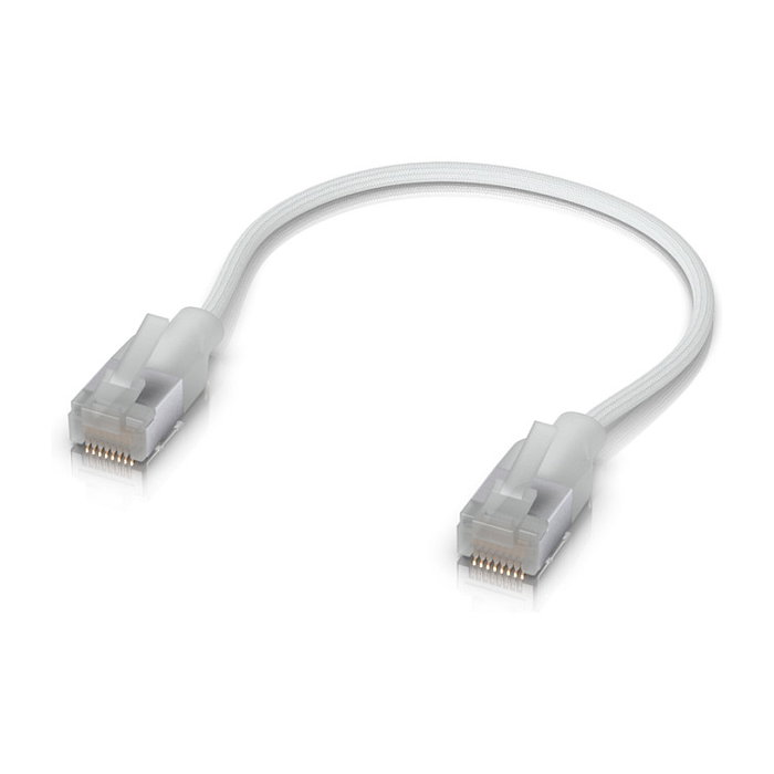 Ubiquiti UniFi UACC-Cable-Patch-EL-C6A-0.15M-W Cable de Red RJ-45 Premium Cat6a 0.15m Blindado para PoE++ y 10 Gigabit Ethernet, Blanco