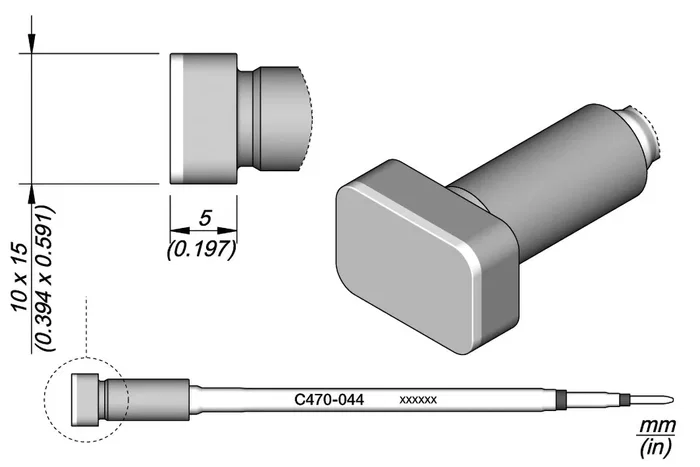 JBC TOOLS Punta Especial Heavy Duty 10x15mm