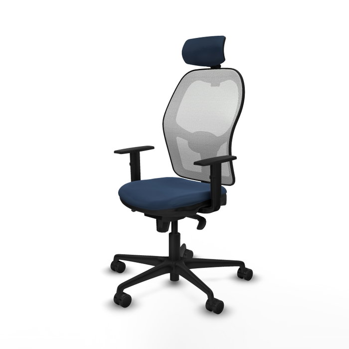 PIQUERAS Y CRESPO Silla de oficina Jorquera Azul Marino y Blanco