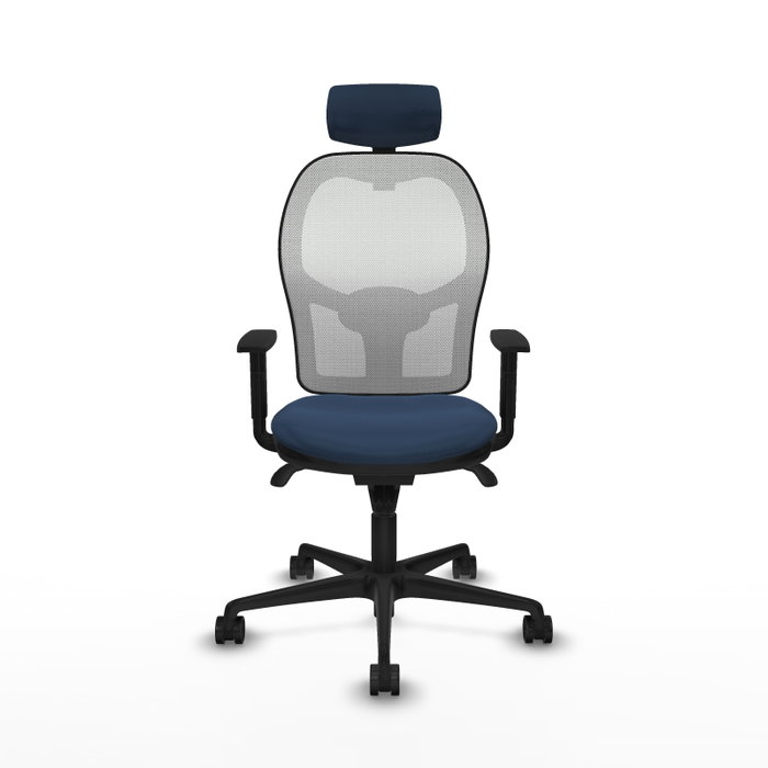 PIQUERAS Y CRESPO Silla de oficina Jorquera Azul Marino y Blanco