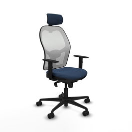 PIQUERAS Y CRESPO Silla de oficina Jorquera Azul Marino y Blanco