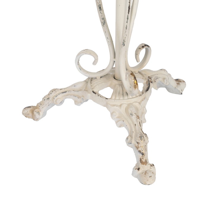 S/2 Mesitas Crema Metal 40 X 40 X 77 cm