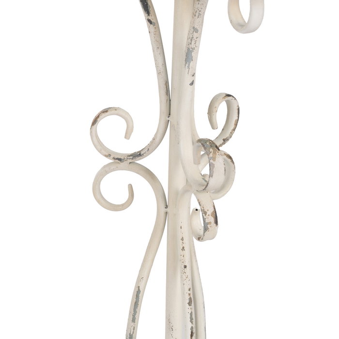 S/2 Mesitas Crema Metal 40 X 40 X 77 cm