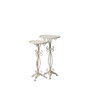 Ixia Set de 2 Mesitas Crema de Metal 40 x 40 x 77 cm