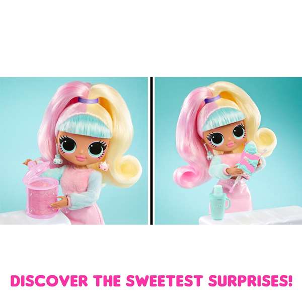 MGA L.O.L. Surprise OMG Sweet Nails Muñeca con Tienda de Dulces Candylicious