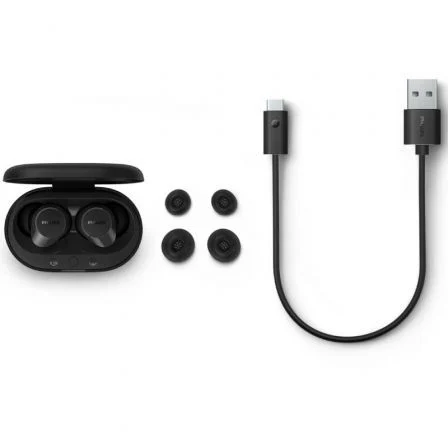 Philips TAT1209BK Auriculares Bluetooth con Estuche de Carga, Autonomía 6h, Negros