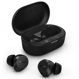 Philips TAT1209BK Auriculares Bluetooth con Estuche de Carga, Autonomía 6h, Negros
