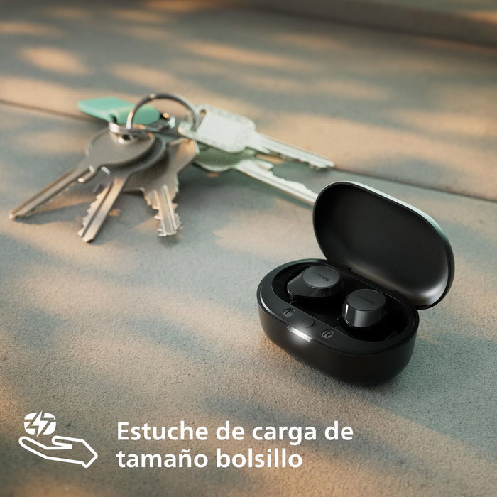 Philips TAT1209BK/00 Auriculares True Wireless Negro con Estuche de Carga Philips TAT1209BK/00 Auriculares True Wireless Negro con Estuche de Carga