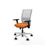 PIQUERAS Y CRESPO Silla de oficina Haches Naranja y Blanco
