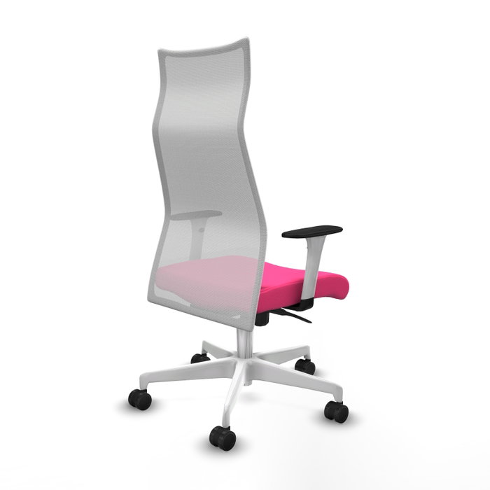 PIQUERAS Y CRESPO Sillón Albacete Rosa y Blanco con Mecanismo Sincro