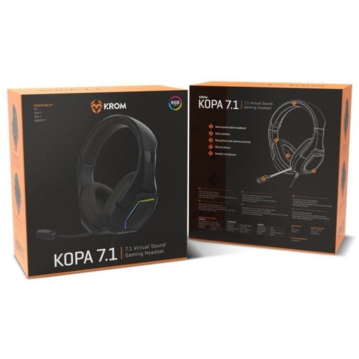 Krom Kopa 7.1 Auriculares Gaming 7.1 Virtual Negro Krom Kopa 7.1 Auriculares Gaming 7.1 Virtual Negro