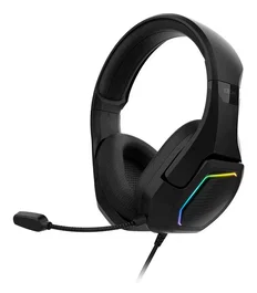 Krom Kopa 7.1 - Auriculares Gaming Diadema con Sonido Virtual 7.1, Iluminación RGB, Altavoces 50mm, Micrófono, USB, Compatible con PC, PS4, PS5, Nintendo Switch - Negro