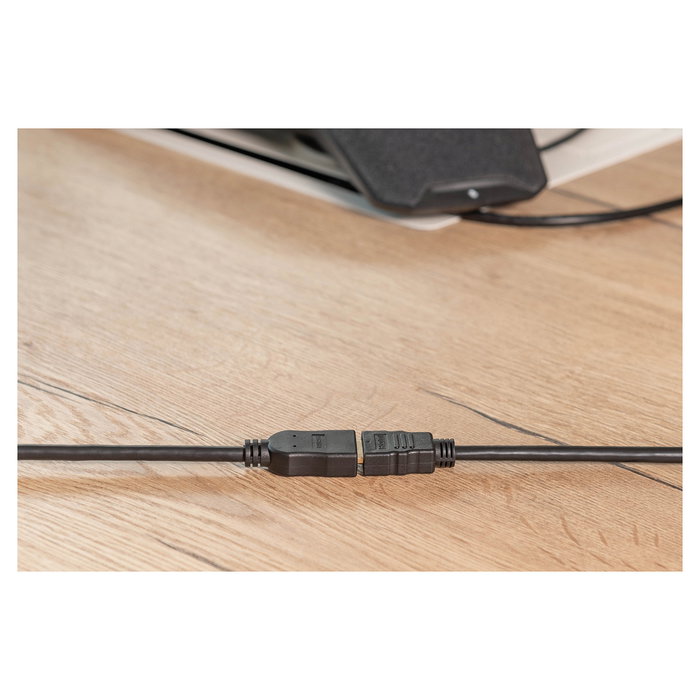 Digitus Cable de Extensión HDMI de Alta Velocidad con Ethernet, 5m, 4K, Negro