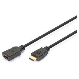 Digitus Cable de Extensión HDMI de Alta Velocidad con Ethernet, 5m, 4K, Negro