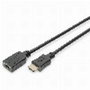 Digitus Cable de extensión HDMI 4K con Ethernet, 5m, Negro