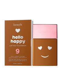 Hello Happy Soft Blur, Acabado mate, Base líquida, 09, Profundamente neutral, SPF 15, 30 ml