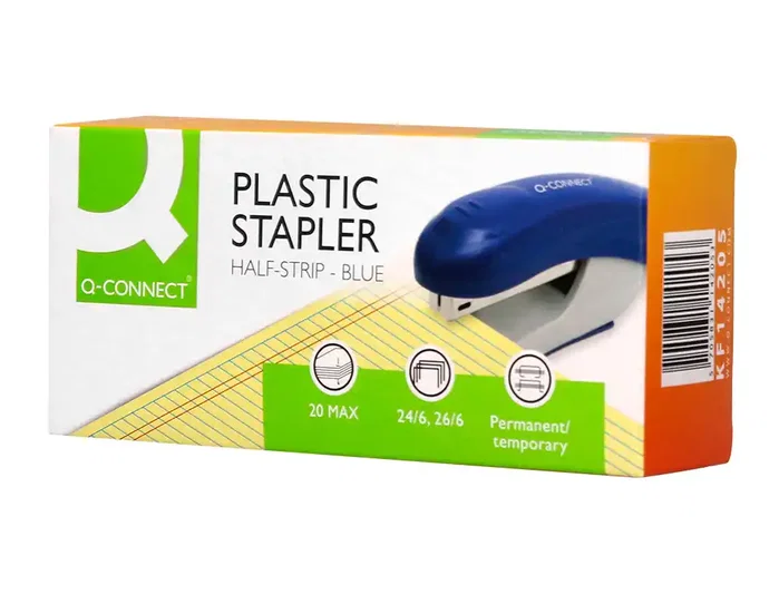 Q-connect Grapadora KF14205 Plástico ABS Azul Capacidad 20 Hojas