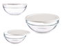 Pasabahce Fiambrera Redonda Chefs Con Tapa Blanca 595 ml 14x6.3x14 cm (Set de 6)