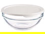 Pasabahce Fiambrera Redonda Chefs Con Tapa Blanca 595 ml 14x6.3x14 cm (Set de 6)
