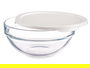 Pasabahce Fiambrera Redonda Chefs Con Tapa Blanca 595 ml 14x6.3x14 cm (Set de 6)