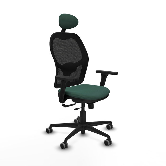 PIQUERAS Y CRESPO Silla de oficina Jorquera con mecanismo Sincro/Traslack, Verde botella y Negro PIQUERAS Y CRESPO Silla de oficina Jorquera con mecanismo Sincro/Traslack, Verde botella y Negro