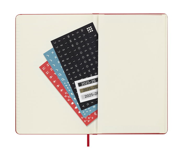 Moleskine Agenda 18 Meses Semanal L (13x21 cm) 2025-2026 Tapa Dura Rojo DHF218WN3Y26