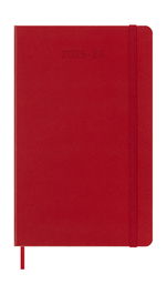 Moleskine Agenda 18 Meses Semanal L (13x21 cm) 2025-2026 Tapa Dura Rojo DHF218WN3Y26