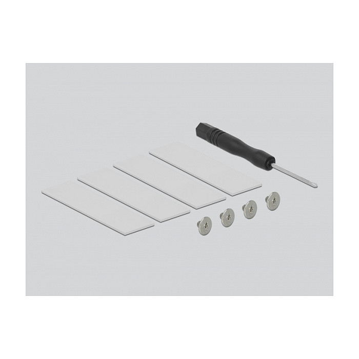 DeLOCK 92371 Tarjeta PCIe x16 a 4 NVMe M.2 Interna con Bifurcación, Disipador y Ventilador - Compatible con Windows 10, Linux, PCI Express 3.0