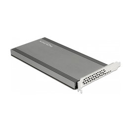 DeLOCK 92371 Tarjeta PCIe x16 a 4 NVMe M.2 Interna con Bifurcación, Disipador y Ventilador - Compatible con Windows 10, Linux, PCI Express 3.0