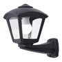 Fumagalli Farol de Pared con Brazo Modelo Nardo/Roby - Negro, IP55 Exterior, Casquillo E27 Max 23W, Transparente, Incluye Fijación, 195x260x275 mm