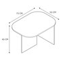 Home Deco Factory Mesa Baja Pietra Colección Terra Nova 72x53 cm Altura 45 cm