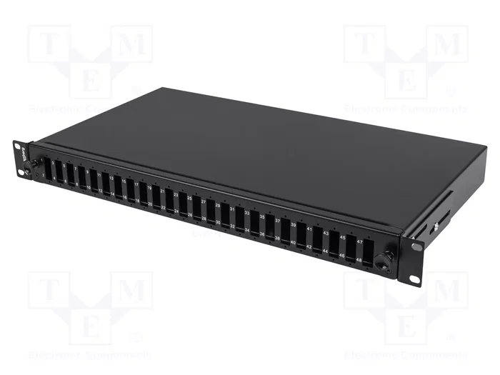 Lanberg FOP1-24SD-LQB Panel de Parcheo 24 puertos 1U Negro