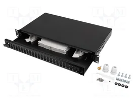 Lanberg FOP1-24SD-LQB Panel de Parcheo 1U Negro
