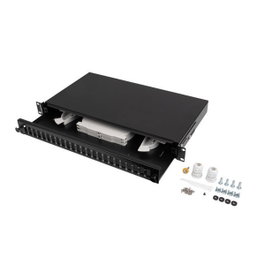 Lanberg FOP1-24SD-LQB Panel de Parcheo 24 Puertos 1U Negro