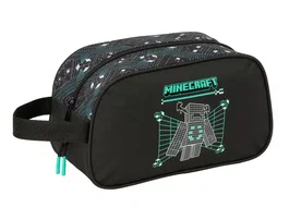 Safta - Neceser para Coche con Asa Ajustable, Temática Minecraft, Dimensiones 150x260x120 mm
