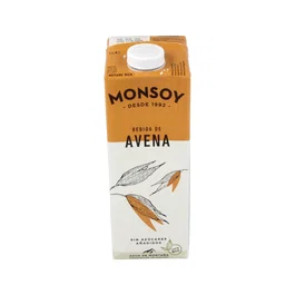 MONSOY Bebida Vegetal de Avena Bio 1L Pack 6 Unidades