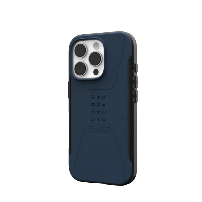 Urban Armor Gear Funda Civilian para Apple iPhone 16 Pro, Resistente a Caídas, Compatible con MagSafe, Color Marina (6.3" / 16 cm)