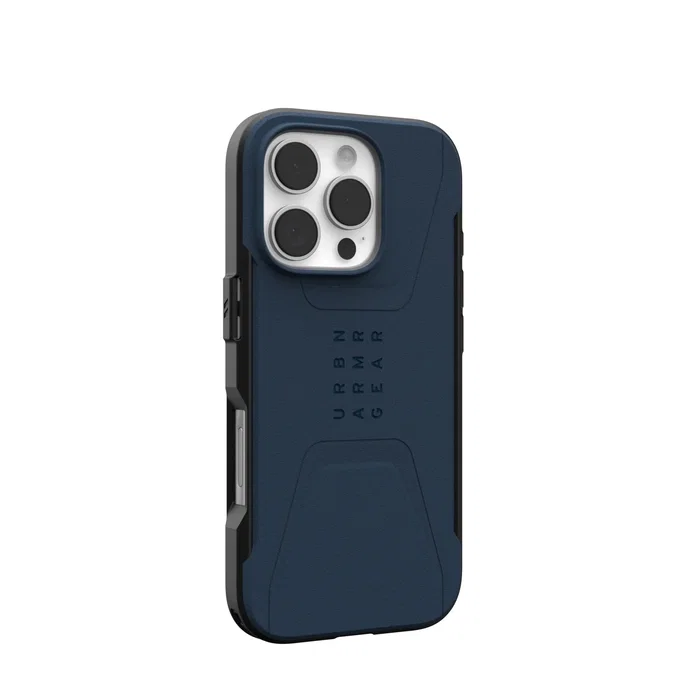 Urban Armor Gear Funda Civilian para Apple iPhone 16 Pro, Resistente a Caídas, Compatible con MagSafe, Color Marina (6.3" / 16 cm)